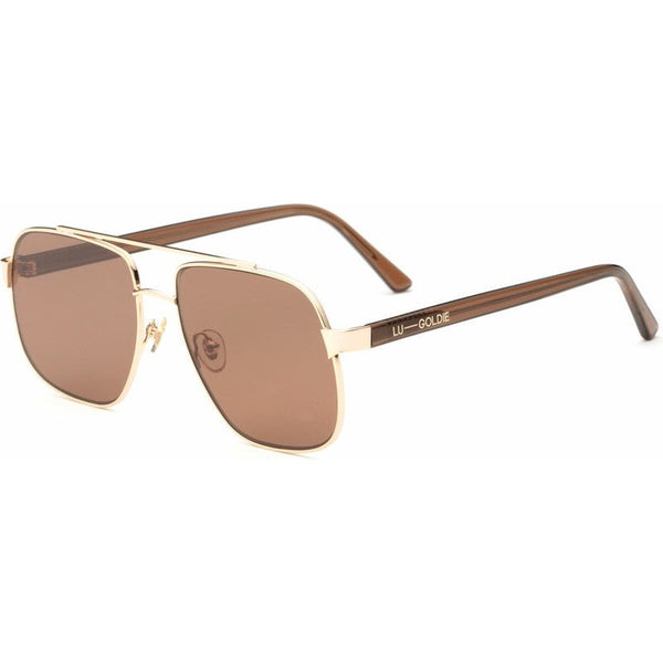 Amelia / Gold Metal & Brown Coffee Lens - Shade Files